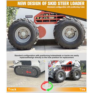 شحن مجاني من الصين عجلة المسار CE/EPA/EURO 5 زلق صغير مع دلو خندق محراث دوار - Product Image 5