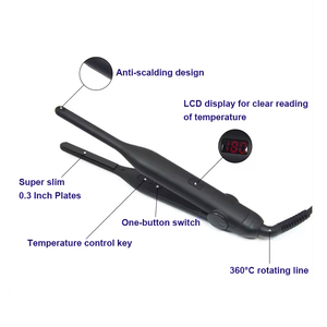 Ferro piatto con Logo personalizzato penna a forma di ferro in ceramica flottante piastre per lo Styling dei capelli Mini <span class=keywords><strong>piastra</strong></span> per capelli - Product Image 6