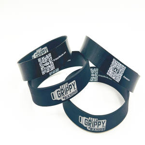 Unternehmen New Business <span class=keywords><strong>Big</strong></span> <span class=keywords><strong>Size</strong></span> Silikon Armbänder Geprägte Farbe Gefüllt mit QR-Code Gedruckte Werbe armbänder - Product Image 1