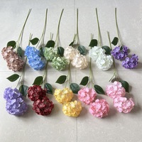 Fleur d'hortensia artificielle haut de gamme en soie PPS, 2 têtes, 80 cm, pour décoration maison, mariage