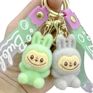Best Selling Trendy Cartoon Anime Figure Lamb Plush Keychain Creative Durable Letterpress Printed Backpack Pendant Wholesale Car