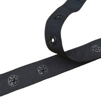 Bande de fixation à pression de haute qualité, en polyester et coton, avec boutons-pression