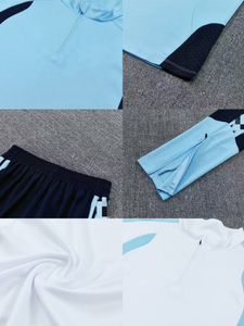 Maglie da <span class=keywords><strong>Calcio</strong></span> Nazionali 2026 All'ingrosso - Maglia da Allenamento Estiva <span class=keywords><strong>Bianca</strong></span> a Mezza Zip a Maniche Corte di Alta Qualità - Product Image 4