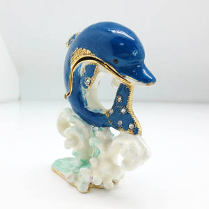 Caja <span class=keywords><strong>de</strong></span> baratija esmaltada <span class=keywords><strong>de</strong></span> metal personalizada, soporte <span class=keywords><strong>de</strong></span> joyería <span class=keywords><strong>de</strong></span> delfín navideño para decoración del hogar, adornos, regalos <span class=keywords><strong>de</strong></span> navidad - Product Image 2