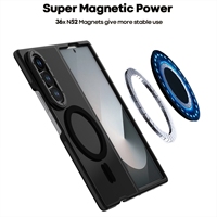 Coque transparente mate intégrale antichute compatible avec Samsung Galaxy Z Fold7, compatible avec la charge magnétique Fold6