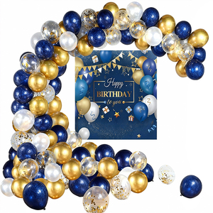 Set <span class=keywords><strong>de</strong></span> Guirnalda <span class=keywords><strong>de</strong></span> Globos Redondos <span class=keywords><strong>de</strong></span> Látex con Tema Azul Noche Dorada, Decoración <span class=keywords><strong>para</strong></span> Fiestas <span class=keywords><strong>de</strong></span> <span class=keywords><strong>Cumpleaños</strong></span> con Póster <span class=keywords><strong>de</strong></span> Feliz <span class=keywords><strong>Cumpleaños</strong></span> - Product Image 6