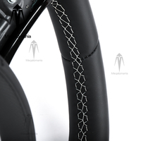 Volant en cuir intégral compatible avec Volkswagen MK7 MK6 GTI GTD GTS GTE GLI R-Line R Golf7 Golf6 CC Polo Passat
