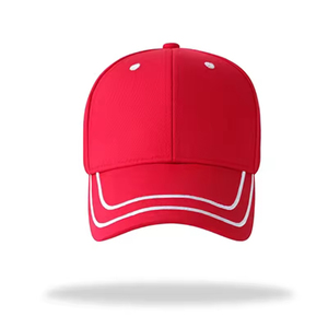 Gorra Deportiva de Poliéster Azul de 6 Paneles Personalizada al por Mayor con Borde Curvo, Gorras con Orificios Cortados con Láser, Gorra de Béisbol - Product Image 1