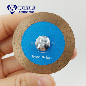 Disco da Taglio Popolare 2025 da 50mm 55mm, Lama Circolare Diamantata Sottile 0.6mm con Gambo Rotondo per Piastrelle in Ceramica - Product Image 4