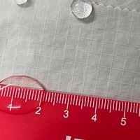 Tissu 100% Nylon Taslon Ripstop à grille quadrilatère pour veste d'assaut, motif crêpe mat 4mm, toucher rigide, visibilité optimale, tissé pour filles