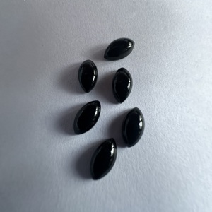 Royal TFH Onyx Noir Naturel Cabochon Marquise Qualité AAA Pierre Précieuse Polie à la Main 3x6MM à 10x20MM - Product Image 6