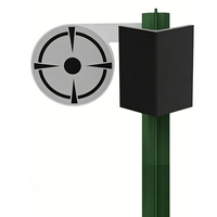 Cible de tir réactive durable en acier AR500 de 3/8 pouce avec plumes en plastique pour le tir en extérieur