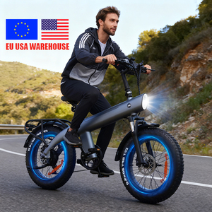 Stock EU USA Vélo Électrique <span class=keywords><strong>Tout</strong></span>-<span class=keywords><strong>Terrain</strong></span> Pneus Larges de 20 Pouces pour Adultes, Vélo Électrique de Ville Grande Vitesse 45 km, Rechargeable - Product Image 2