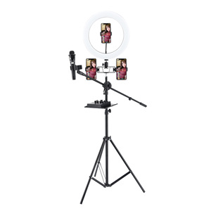 Support de sol pour anneau lumineux LED MILESNG de 10 pouces avec support pour téléphone pour diffusion en direct et configuration mobile - Product Image 5