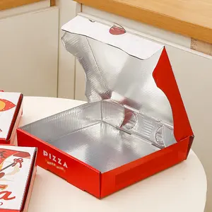 Personalized printing custom size color aluminum coated carton food grade pizza box