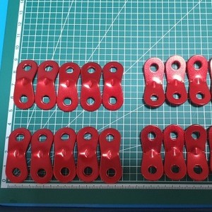 Boucles de corde en alliage d'aluminium rouges à double œillet, plaques de réglage pour cordes de tension de tente et bâche, équipement de camping extérieur - Product Image 4
