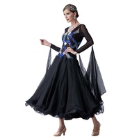 B-18498 Robe de Danse À Manches Longues Moderne Valse Tango Danse Robe de danse standard Salle De Bal Robe de Costume À Vendre