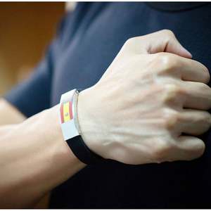 Pulseras de Silicona Promocionales con Logotipo Personalizado, Color Personalizado, Diseño Personalizado, Resistentes al Agua, Ecológicas, con Diseño de Bandera Nacional en Relieve - Product Image 6