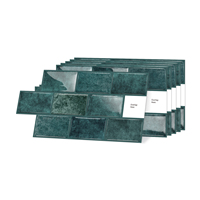 Autocollant de carrelage en époxy à effet brique Smano, couleur cuivre brun, auto-adhésif, imperméable, pour mur de cuisine, vente en gros OEM