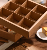 Boîte à pique-nique en papier kraft écologique, plateau à emporter avec séparateurs pour charcuterie, en-cas, fruits et sandwichs, biodégradable