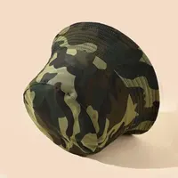 Chapeau de seau de camouflage Double face, vente en gros, casquette de seau vert armée pour l'extérieur
