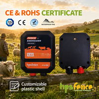 Électrificateur de clôture électrique portable 1J en plastique, chargeur de clôture AC/DC pour petite ferme pâturale