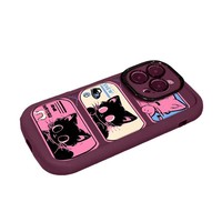 Chat rose nouveau pour iPhone 15 Pro Max étui Compatible pour Apple 14 dessin animé 13/8 Plus 16 dur PC TPU haute tendance produit en boîte