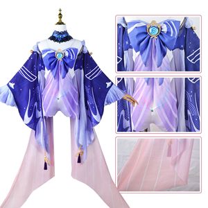 Sangonomiya <span class=keywords><strong>Kokomi</strong></span> Cosplay Costume <span class=keywords><strong>Genshin</strong></span> <span class=keywords><strong>Impact</strong></span> <span class=keywords><strong>Kokomi</strong></span> Tube Top Robe Ensemble Cosplay Costume Tenues Avec Dos Décoration Perruque - Product Image 4