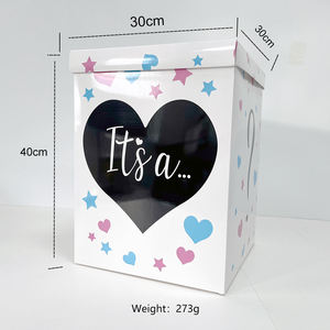 Boîte Cadeau Surprise Révélation du Sexe du Bébé Garçon ou Fille, Carte de Vœux, Boîte à Ballons Riddles - Product Image 5