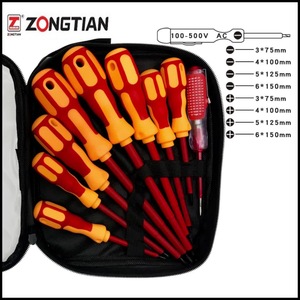Magnetic Insulated <b>Screwdriver</b> <b>Set</b> Phillips Flathead 9 In 1 Industrial Grade Electrical Safety Tool <b>Set</b> - Product Image 4
