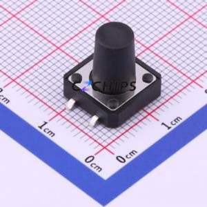 TS-1103S-C-S Tactile Switch SMD-4P,12x12mm Switch Single Pole Single Throw Round Button 2.6N Vertical Mount - Product Image 1
