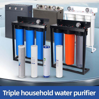 Système de filtration d'eau pour toute la maison, pompe, osmose inverse, filtration en 3 étapes, cartouche 4,5" x 20" PP+CTO+PP