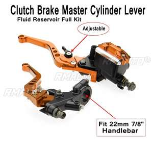 Leviers de maître-cylindre de moto 22 cm 7/8, pompe de frein hydraulique, poignées d'embrayage, levier de guidon, ensemble de réservoir pour HONDA pour Yamaha - Product Image 2