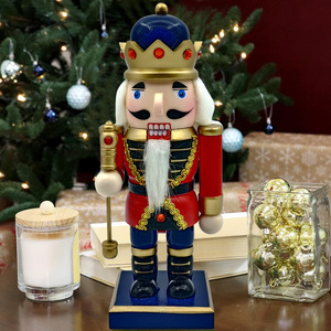 Nouveau Soldat Bois de Noël <span class=keywords><strong>Casse</strong></span>-<span class=keywords><strong>Noisette</strong></span> King Walnut-001 23cm pour Décorations de Bureau et Ornements de Noël Transfrontaliers en Gros - Product Image 2