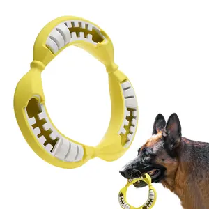 Hot Selling Products For 2022 Dog Pet Toys Natural Rubber Banana Ring Frisbeed Interactive Outdoor Training Dog Toy