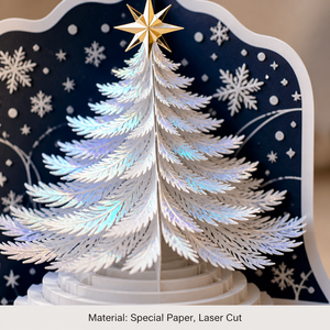 Tarjeta de felicitación navideña 3D con diseño de árbol de Navidad, tarjeta de papel de Feliz Navidad, regalo navideño, recuerdo con sobre. - Product Image 4