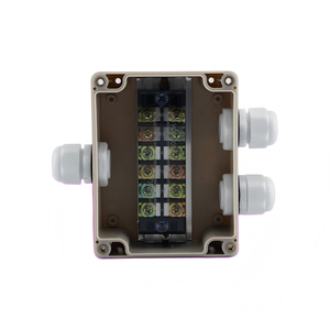 115x90x55mm <b>Waterproof</b> Junction <b>Box</b> One-in-two-out 25A Terminal Block PG13.5 Cable Gland Enclosure Terminal <b>box</b> - Product Image 1