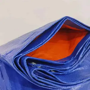 Cobertura de lona de polietileno impermeável para caminhões, tecido impermeável de Pe, cobertura branca azul para lona de venda quente do fabricante