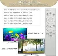 Télécommande vocale solaire BN59-01391A pour téléviseurs intelligents Samsung 2018-2025 avec chargement rapide USB-C et appairage Bluetooth