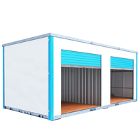 Installation facile, conteneurs de stockage mobiles pliables préfabriqués en acier de 20 pieds et 40 pieds, en kit