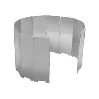 Réchaud à gaz butane pliable en alliage d'aluminium JIAWEI pour camping en extérieur, avec 10 pare-vent et protections, portable, coupe-vent, facile à nettoyer