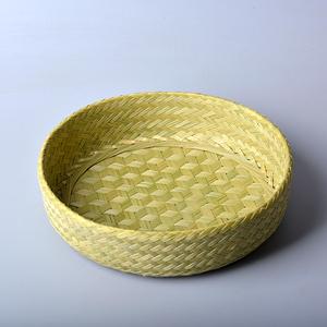 Cesta de Bambú Tejida a Mano, Frutero Rústico, Decoración para el Hogar, Cesta de Almacenamiento Natural, Decoración Ecológica para Mesa - Product Image 1