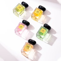 Vaporisateur de parfum carré transparent avec logo personnalisé Mini diffuseur de parfum 30ml en verre de luxe vide de 25ml rechargeable sérigraphie pour voiture