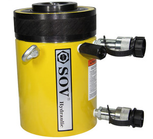 Cylindre hydraulique à piston creux de 150 tonnes avec diamètre du trou central - Product Image 1