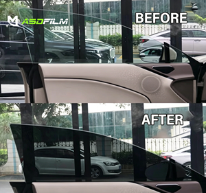 ASDFilm Pellicola per Finestrini Auto di Alta Qualità VLT50% con Tecnologia Magnetron TiN, Universale, 99% Nitruro di Titanio, Nano Ceramica Sputtered - Product Image 2