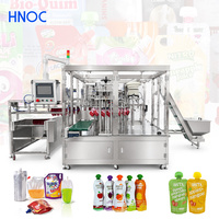 Machine automatique HNOC de remplissage et de vissage de bouchons pour sachets Doypack à bec verseur à grande vitesse, vente en gros