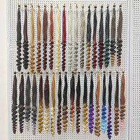 Extensions de cheveux à tresser pré-étirées en fibre haute température, 22 pouces, 150g, boucles spirales françaises douces, double trame, pour machine