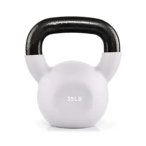 Rouser Fitness antreman ağırlık kaldırma kettlebells renk dökme demir Kettlebell 5-50LB vinil Kettlebell