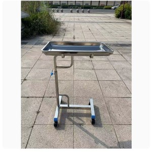 Chariot de bloc opératoire Jiaxin 44x34,5 cm en acier inoxydable, hauteur réglable, chariot d'hôpital - Product Image 2