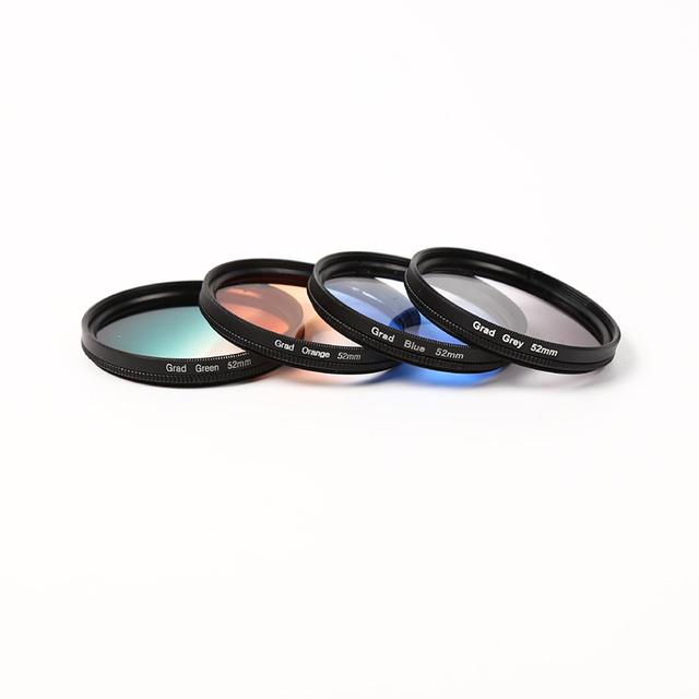 KeFengTe Camera Accessories Optical Grade Filter 67mm Graduated Grey Blue Orange Red Lens Filter Kit for Canon Nikon Sony